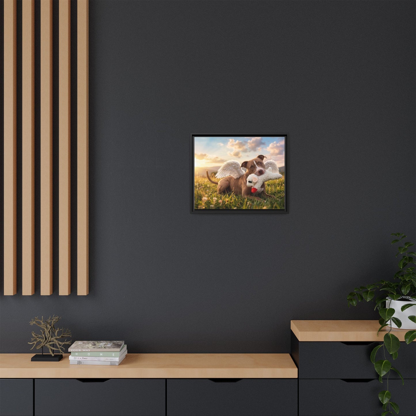 Memorial Pet Photo Canvas — Custom Framed Dog Tribute