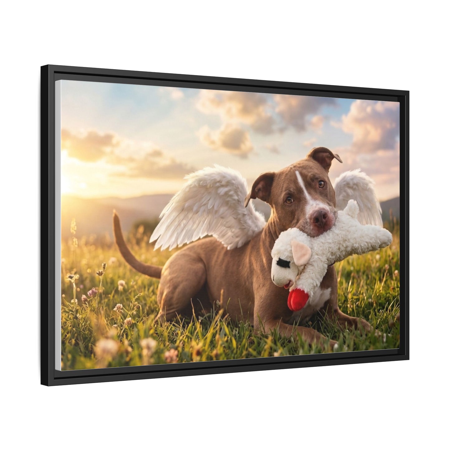 Memorial Pet Photo Canvas — Custom Framed Dog Tribute