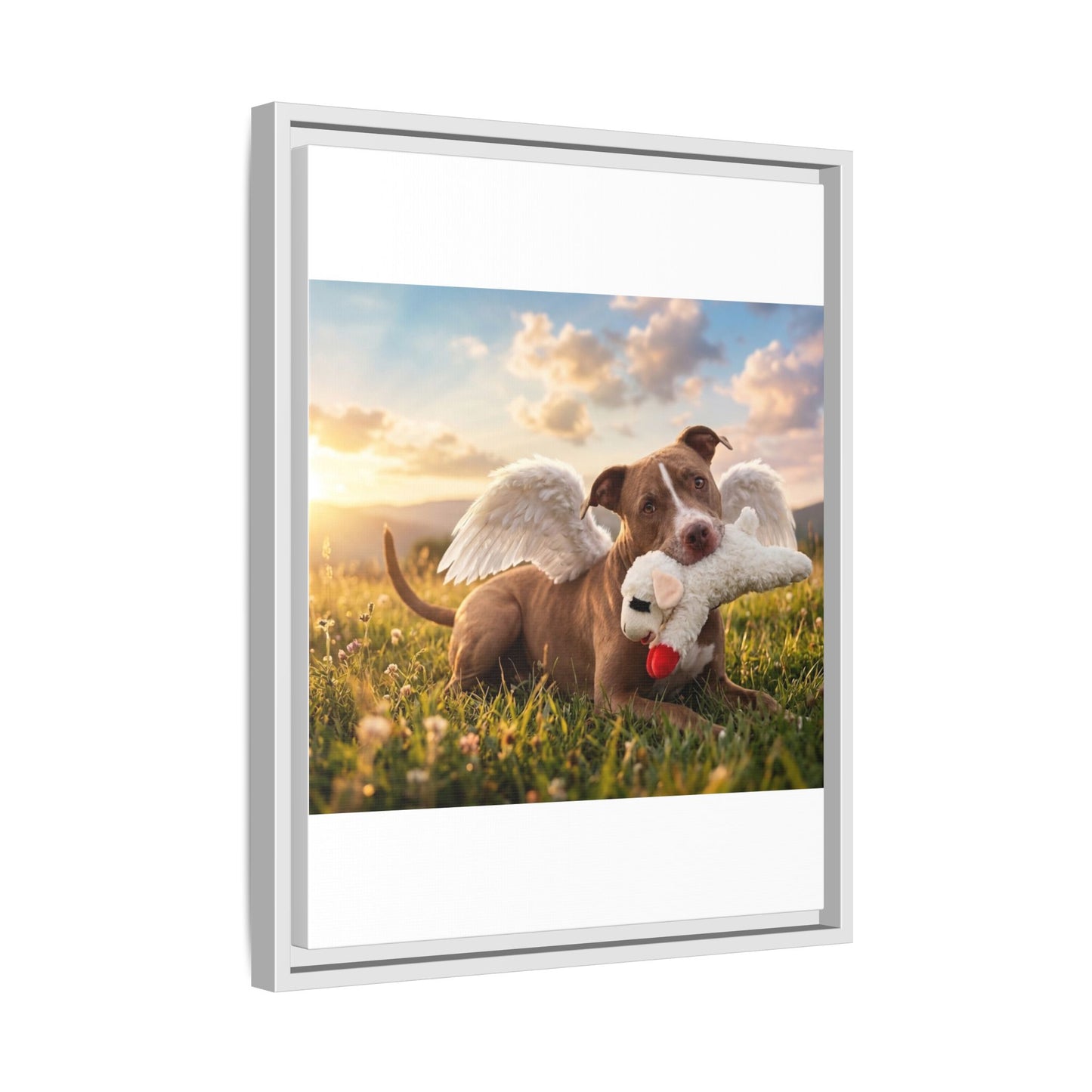 Memorial Pet Photo Canvas — Custom Framed Dog Tribute