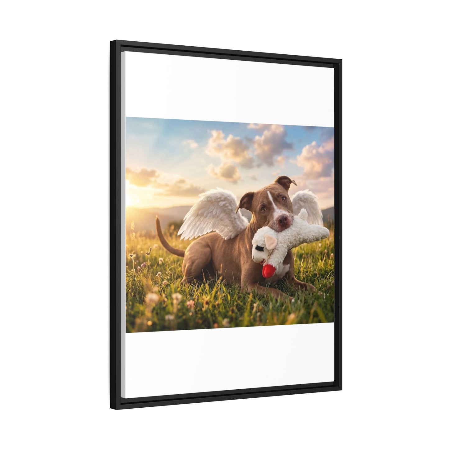 Memorial Pet Photo Canvas — Custom Framed Dog Tribute