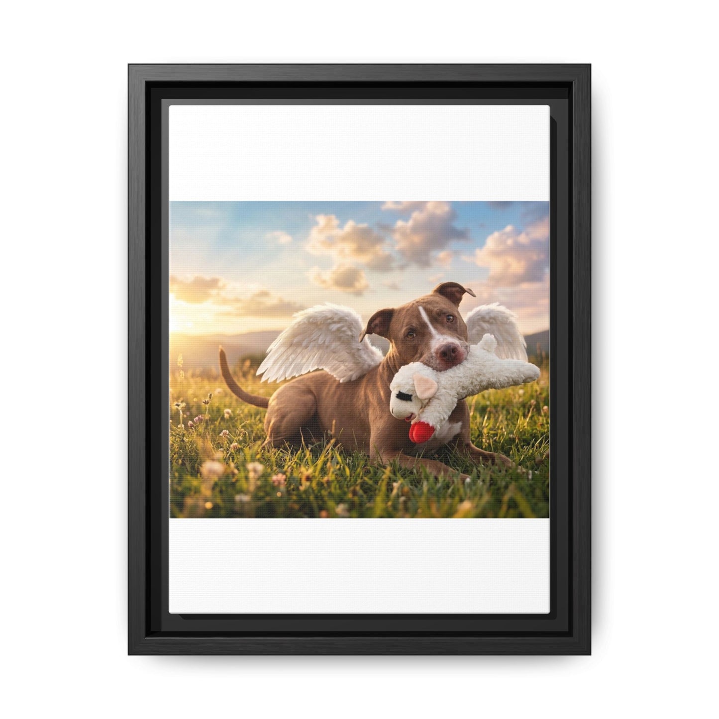 Memorial Pet Photo Canvas — Custom Framed Dog Tribute