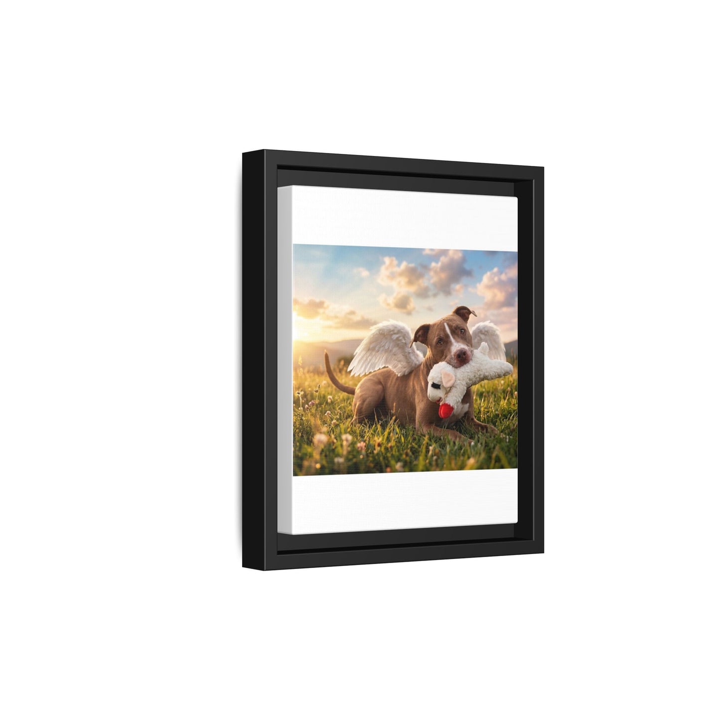 Memorial Pet Photo Canvas — Custom Framed Dog Tribute