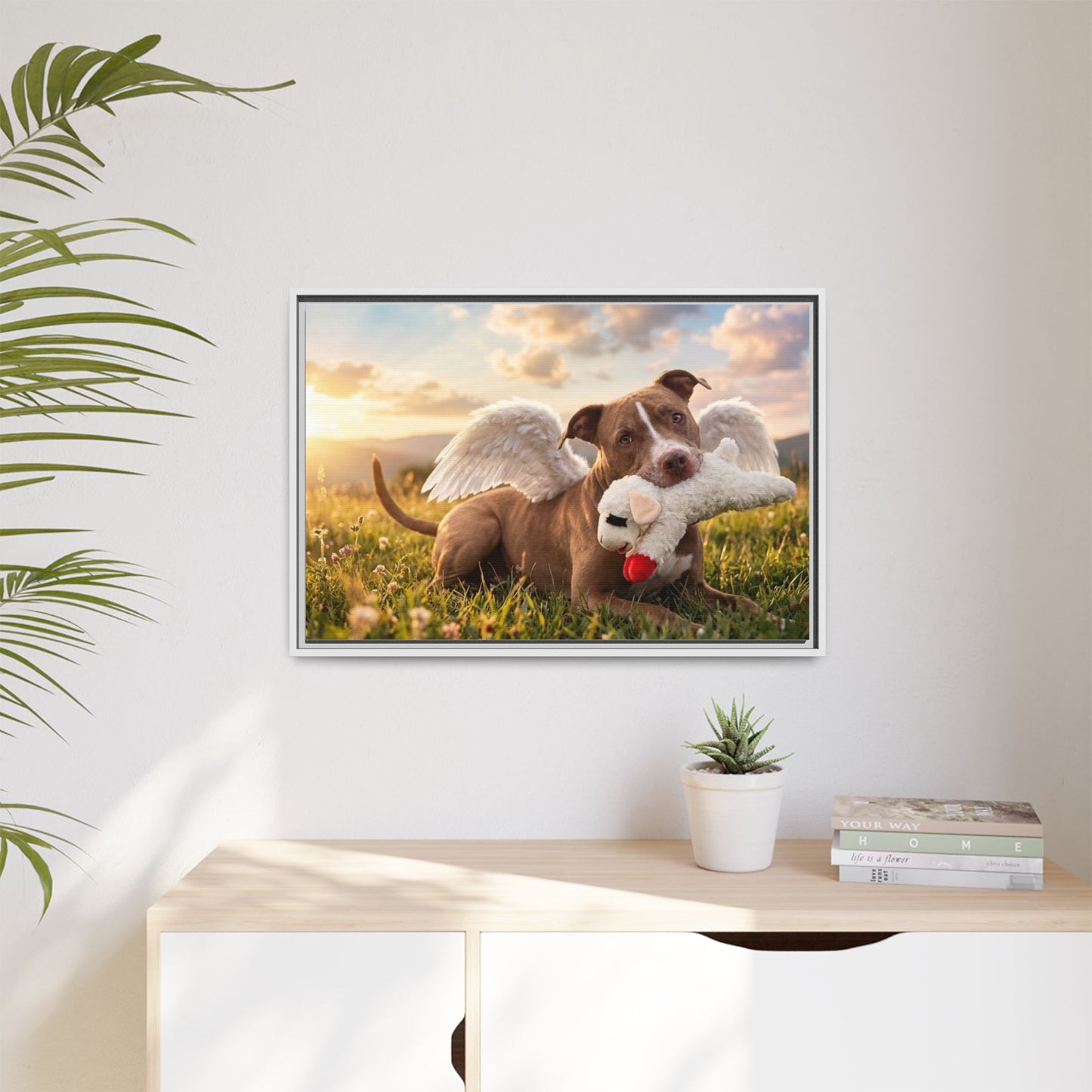 Memorial Pet Photo Canvas — Custom Framed Dog Tribute