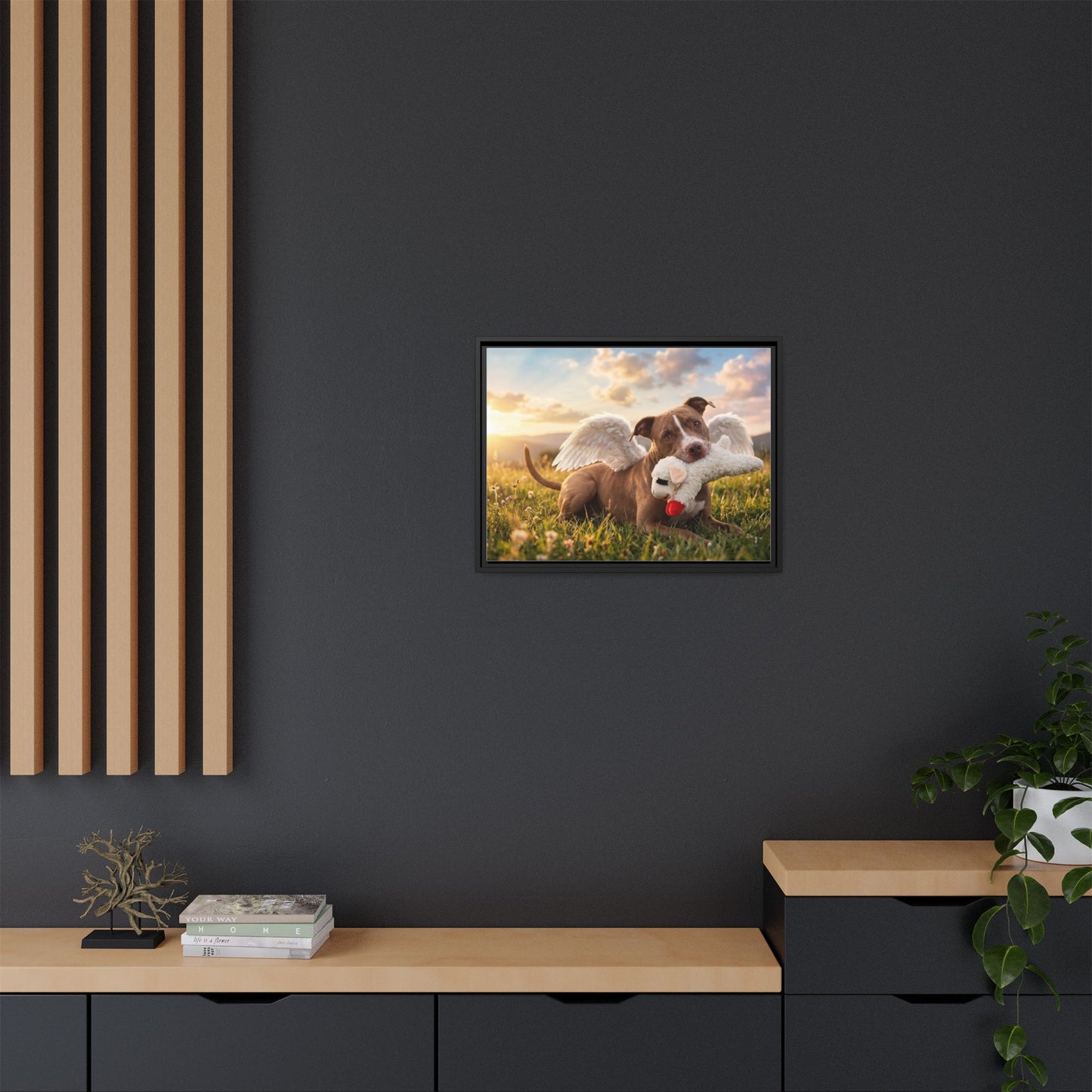 Memorial Pet Photo Canvas — Custom Framed Dog Tribute