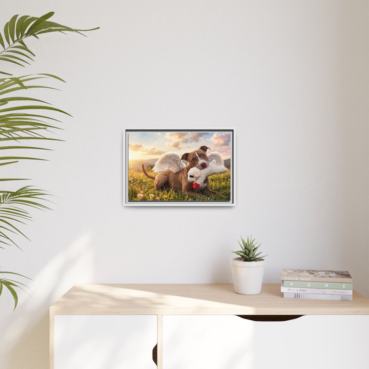 Memorial Pet Photo Canvas — Custom Framed Dog Tribute