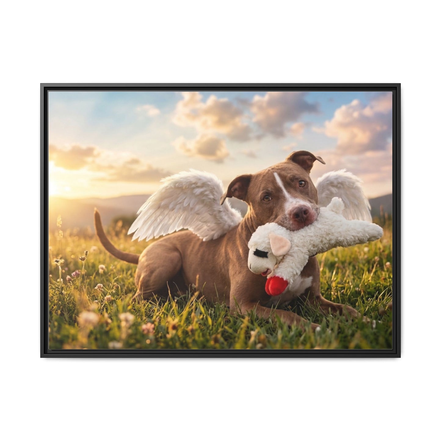 Memorial Pet Photo Canvas — Custom Framed Dog Tribute