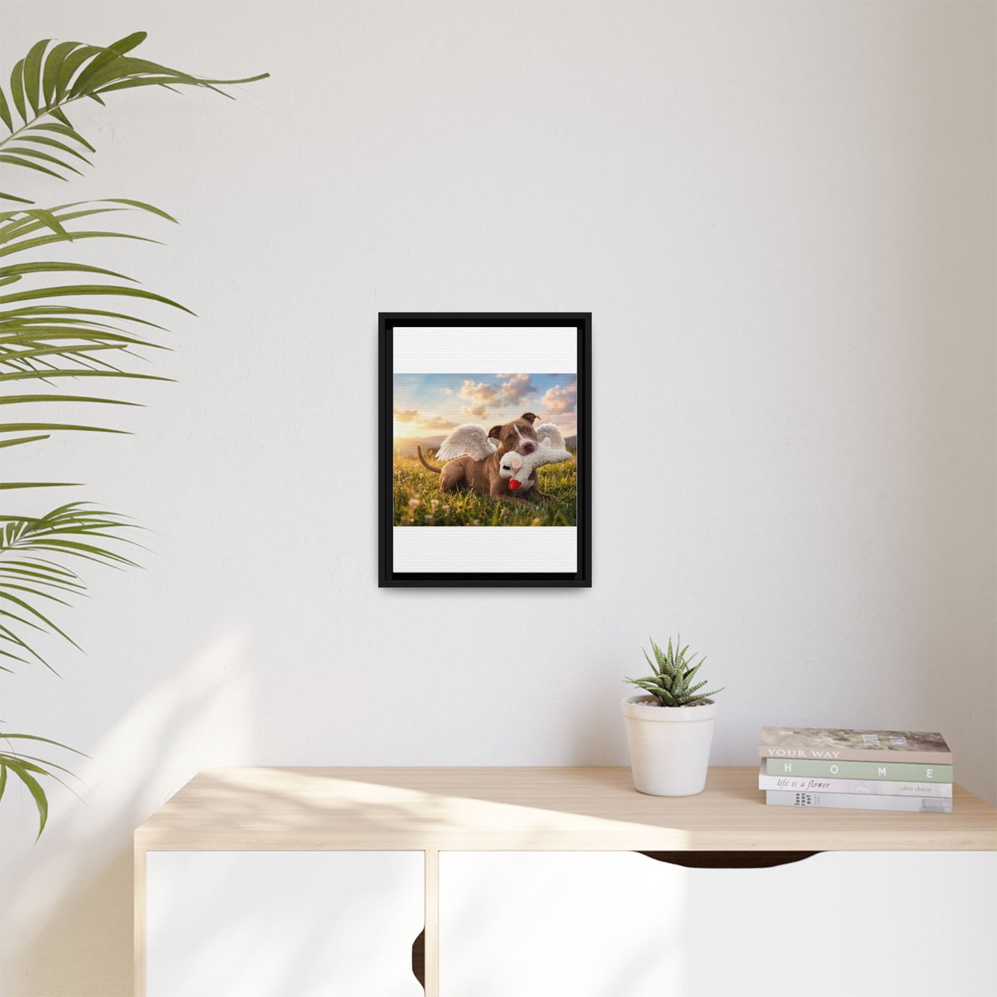 Memorial Pet Photo Canvas — Custom Framed Dog Tribute
