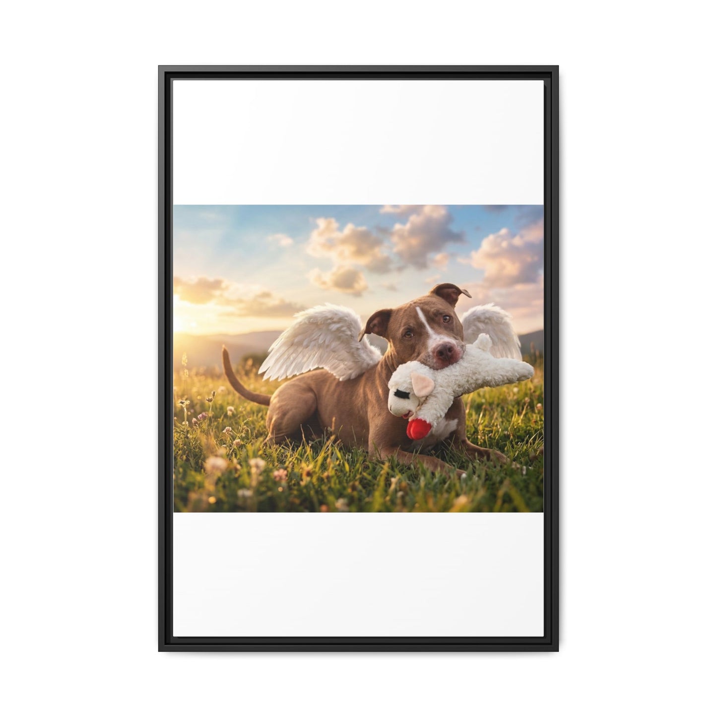 Memorial Pet Photo Canvas — Custom Framed Dog Tribute