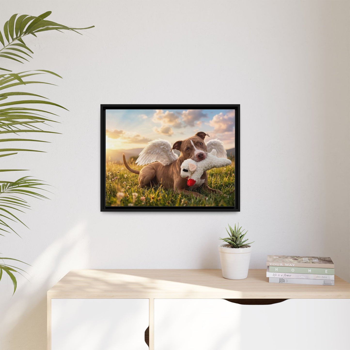 Memorial Pet Photo Canvas — Custom Framed Dog Tribute