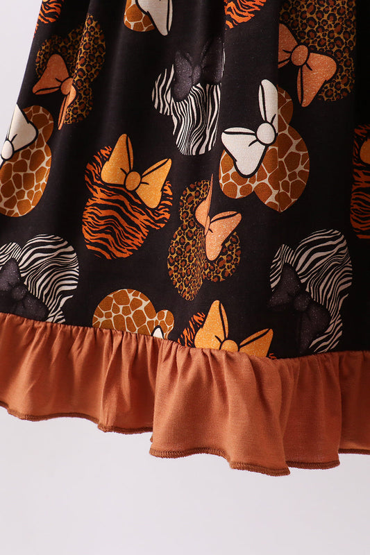 Brown character bamboo dress