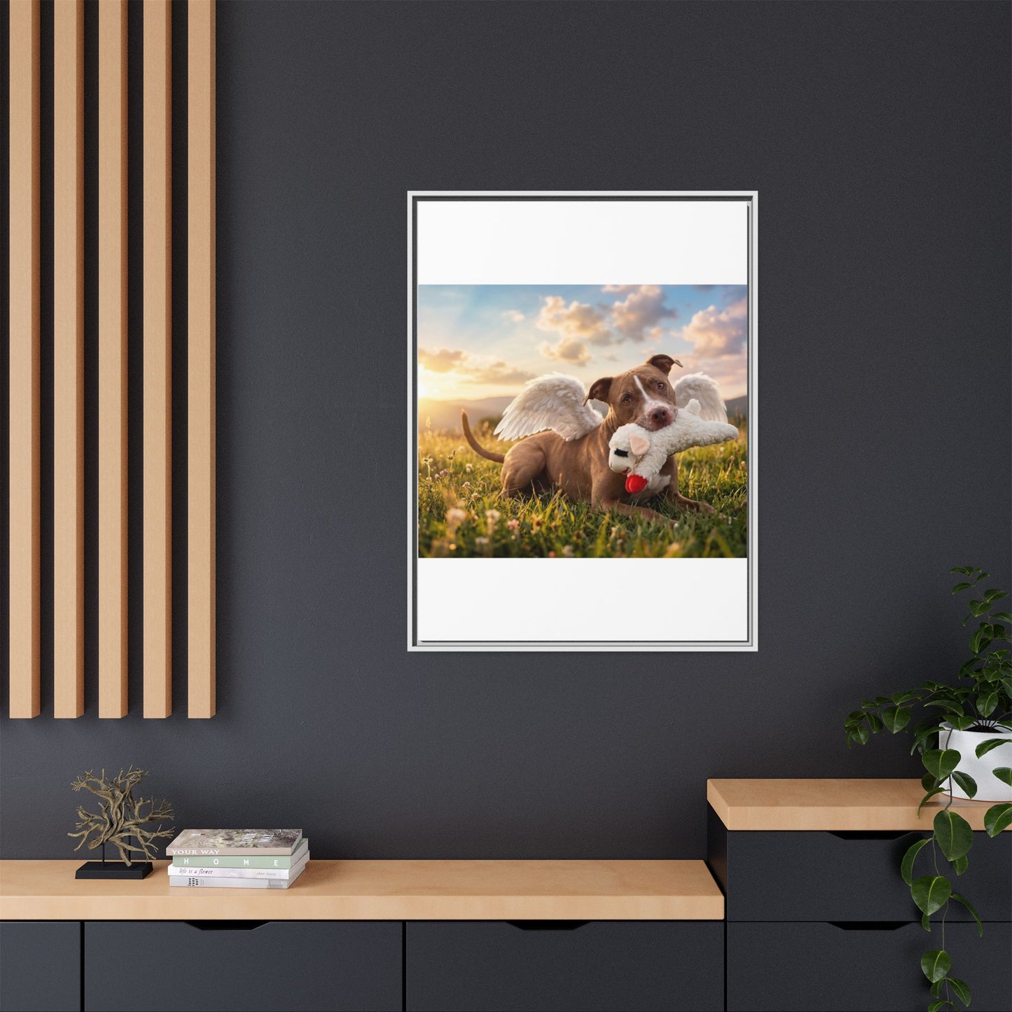 Memorial Pet Photo Canvas — Custom Framed Dog Tribute
