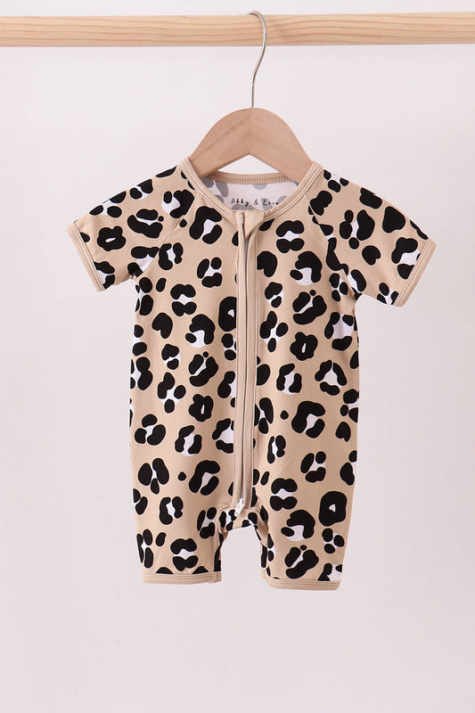 Leopard bamboo romper