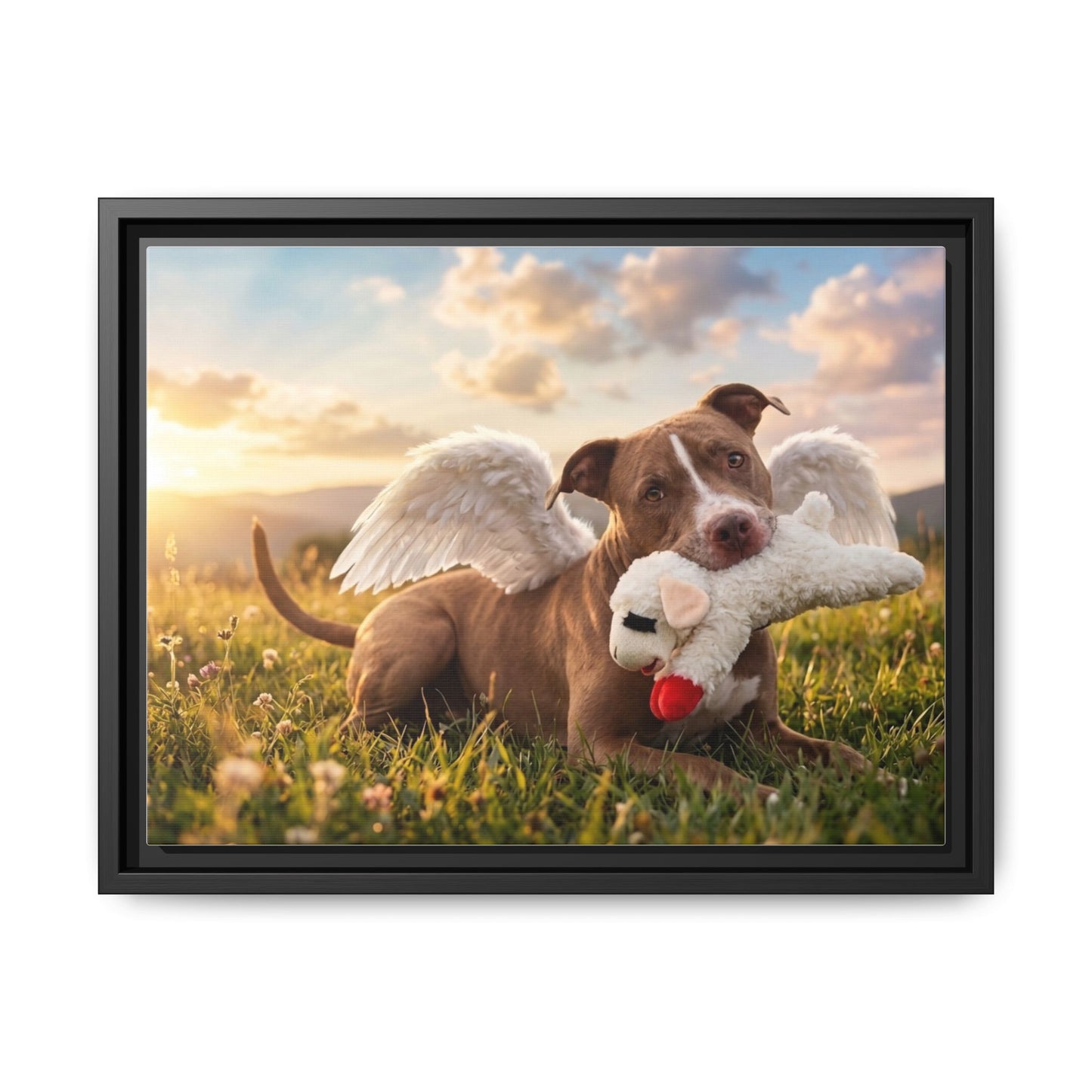 Memorial Pet Photo Canvas — Custom Framed Dog Tribute