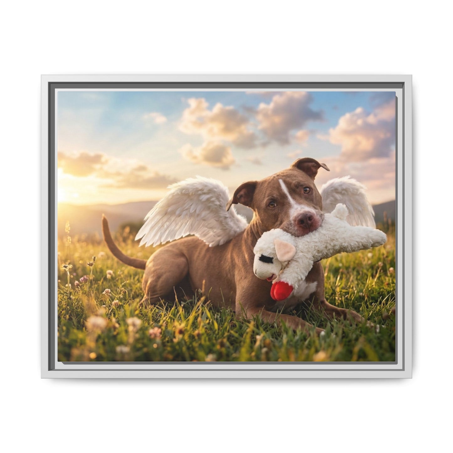 Memorial Pet Photo Canvas — Custom Framed Dog Tribute