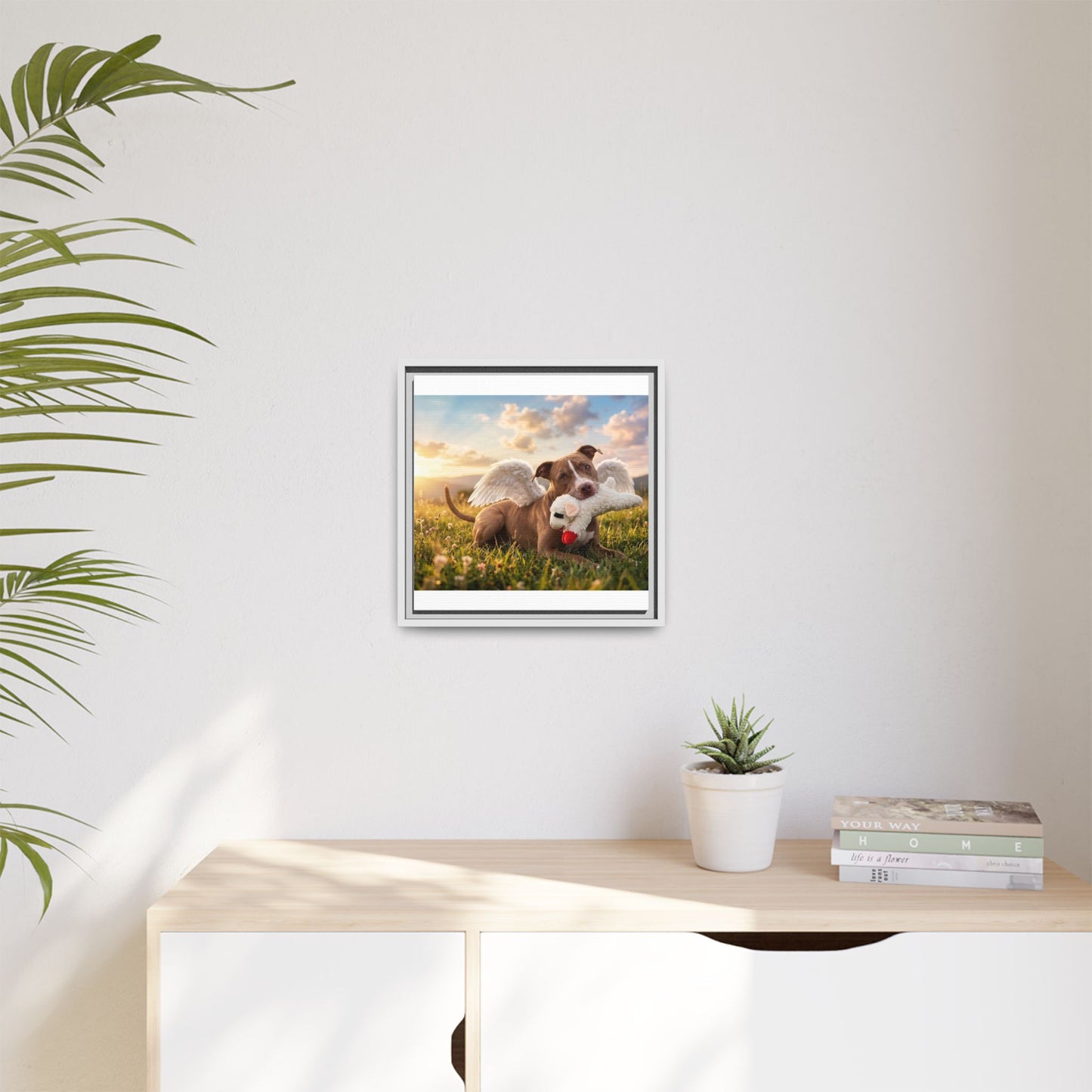 Memorial Pet Photo Canvas — Custom Framed Dog Tribute