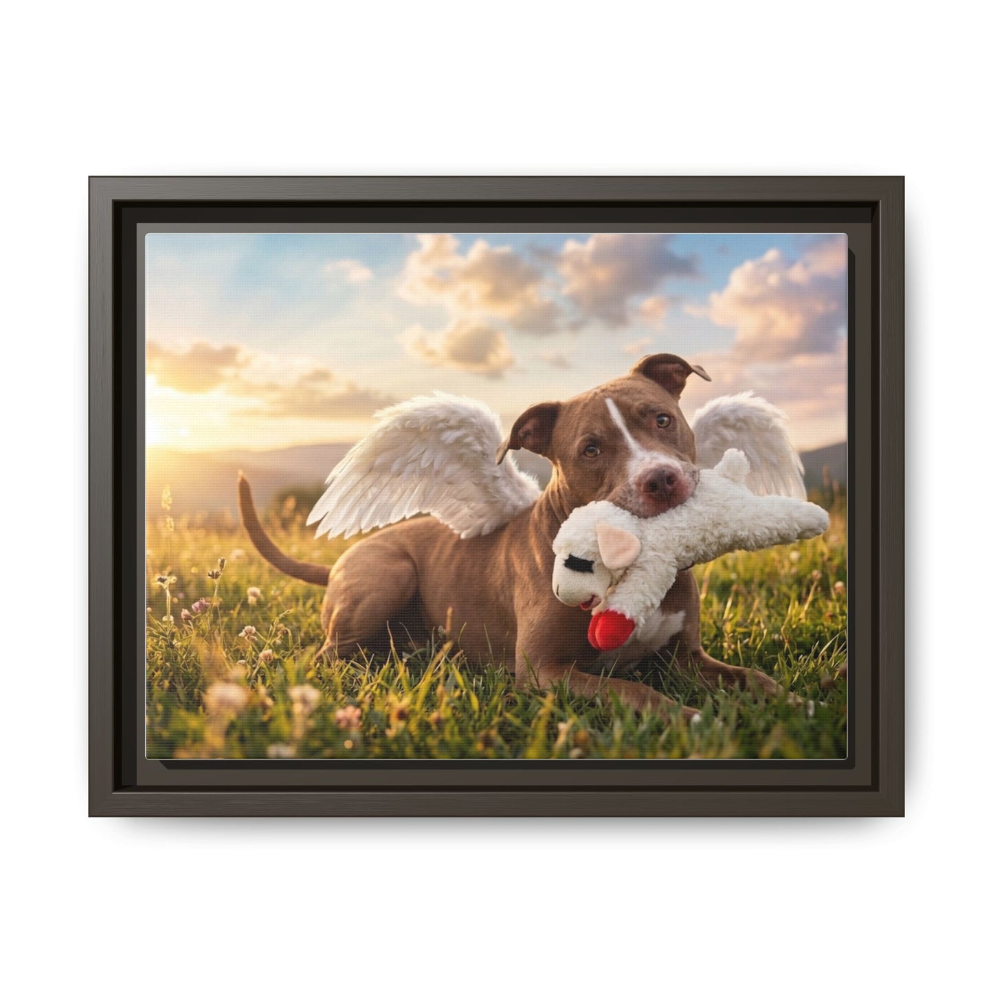 Memorial Pet Photo Canvas — Custom Framed Dog Tribute