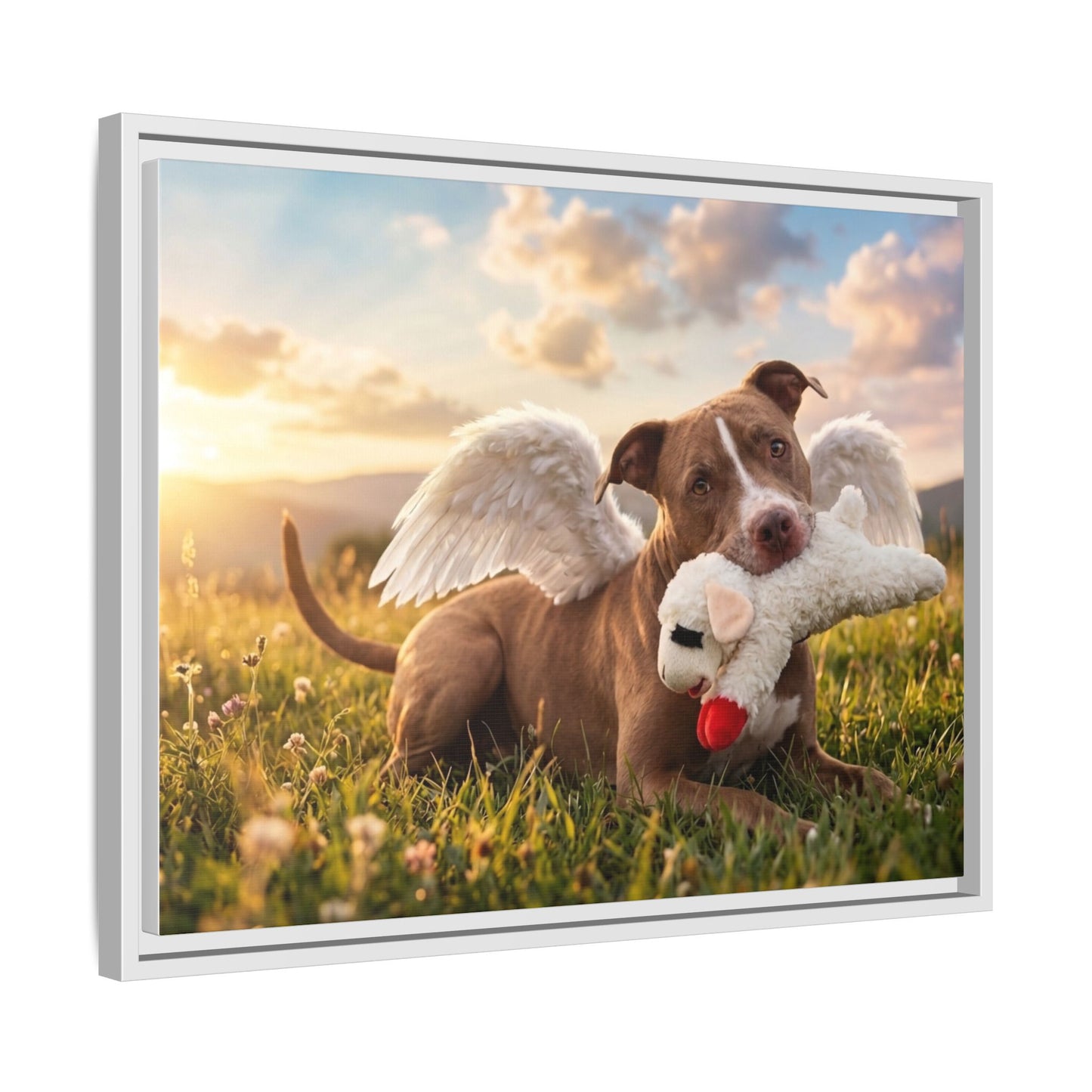 Memorial Pet Photo Canvas — Custom Framed Dog Tribute