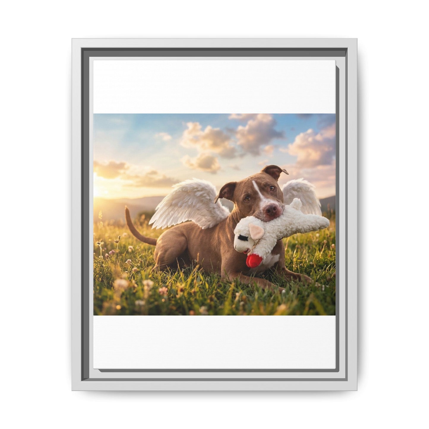 Memorial Pet Photo Canvas — Custom Framed Dog Tribute