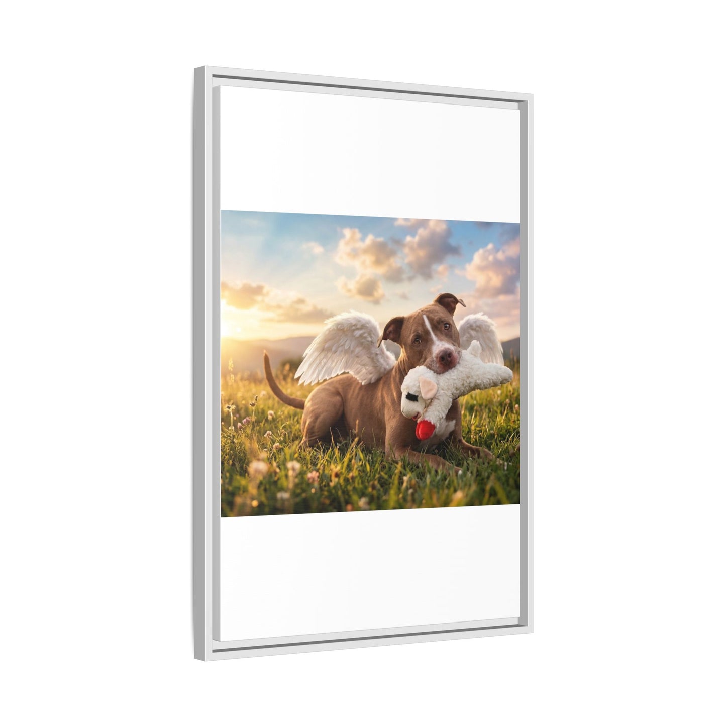 Memorial Pet Photo Canvas — Custom Framed Dog Tribute