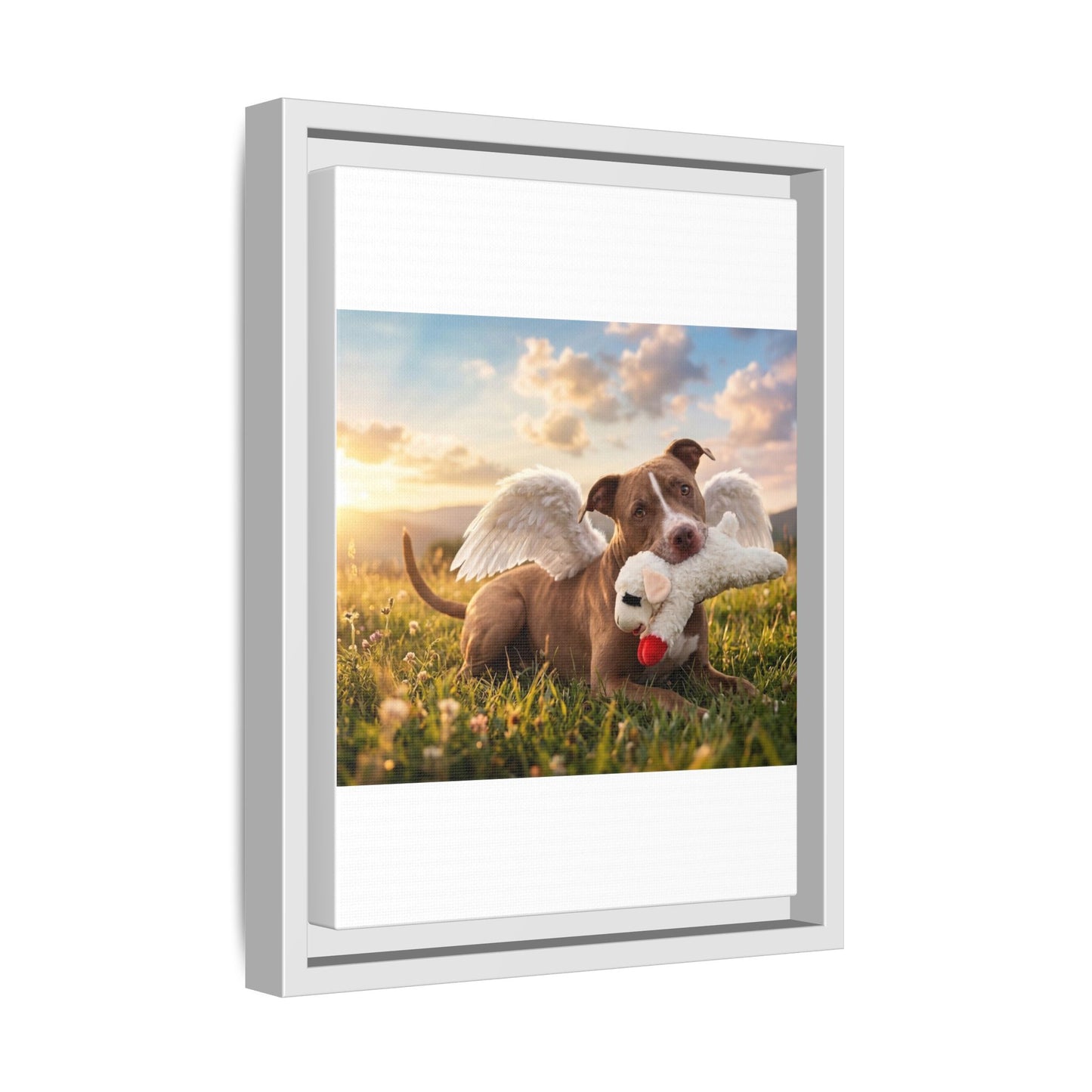Memorial Pet Photo Canvas — Custom Framed Dog Tribute