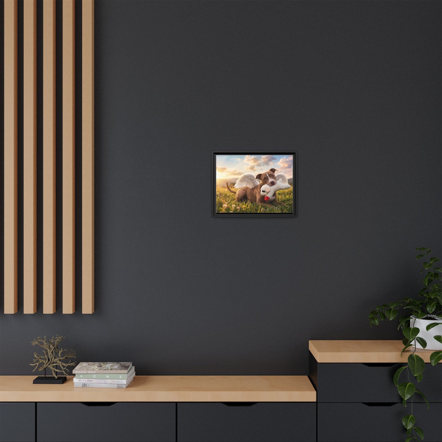 Memorial Pet Photo Canvas — Custom Framed Dog Tribute