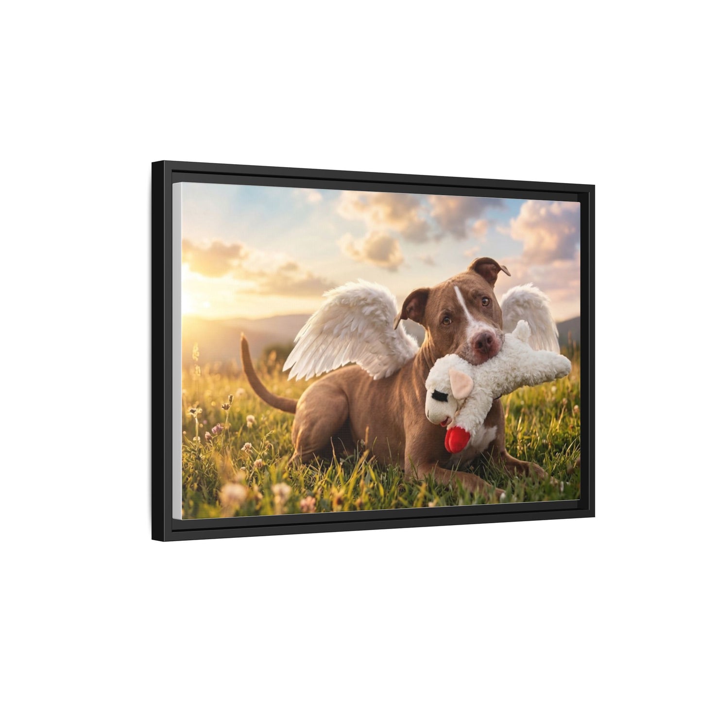 Memorial Pet Photo Canvas — Custom Framed Dog Tribute