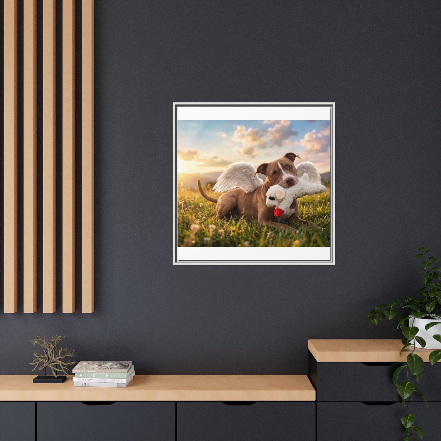 Memorial Pet Photo Canvas — Custom Framed Dog Tribute