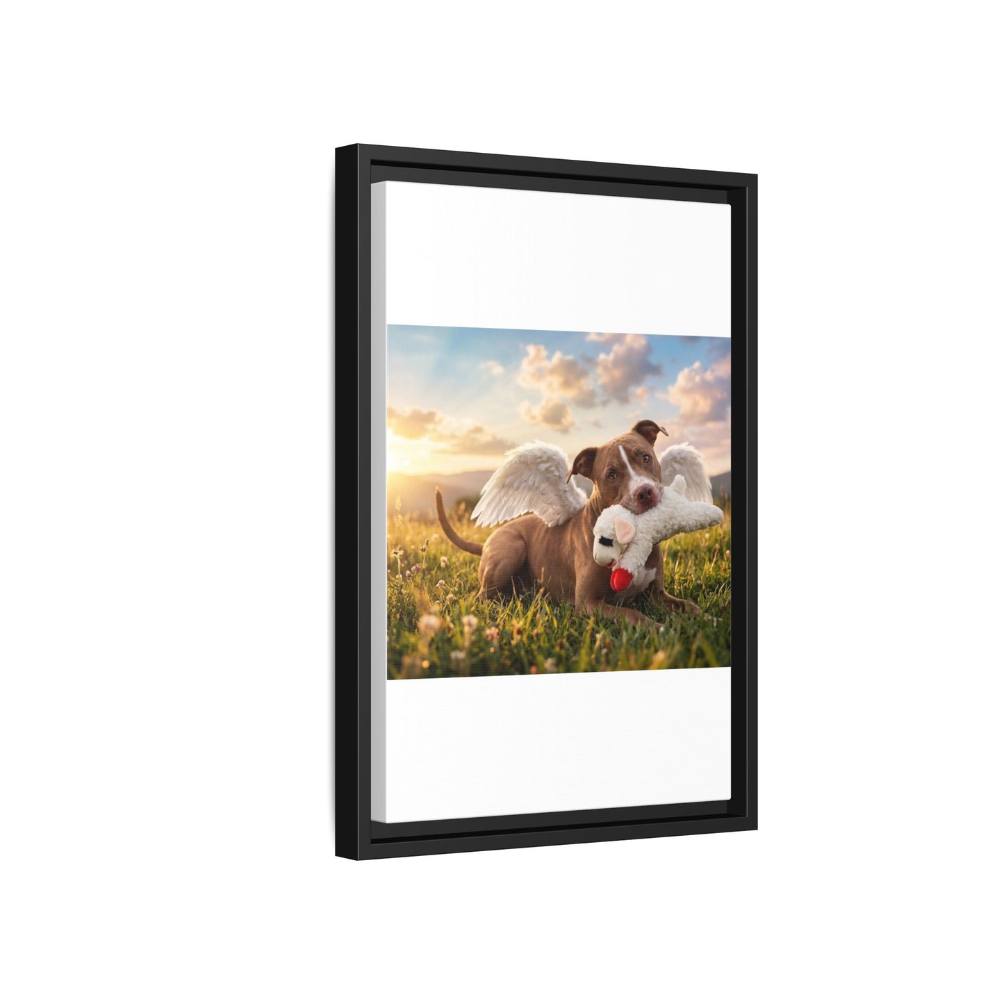 Memorial Pet Photo Canvas — Custom Framed Dog Tribute
