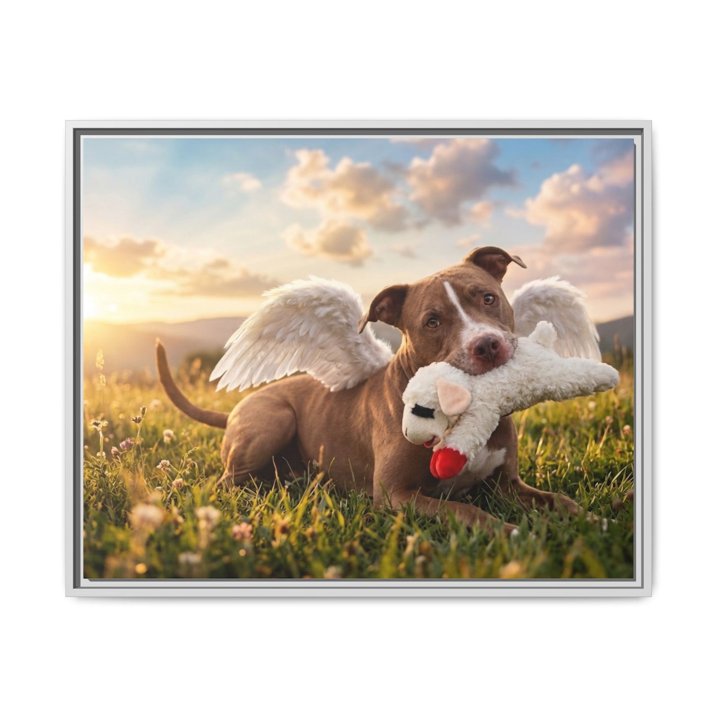Memorial Pet Photo Canvas — Custom Framed Dog Tribute