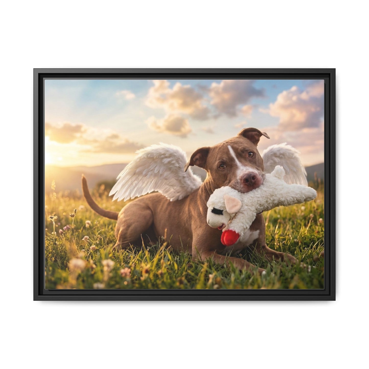 Memorial Pet Photo Canvas — Custom Framed Dog Tribute