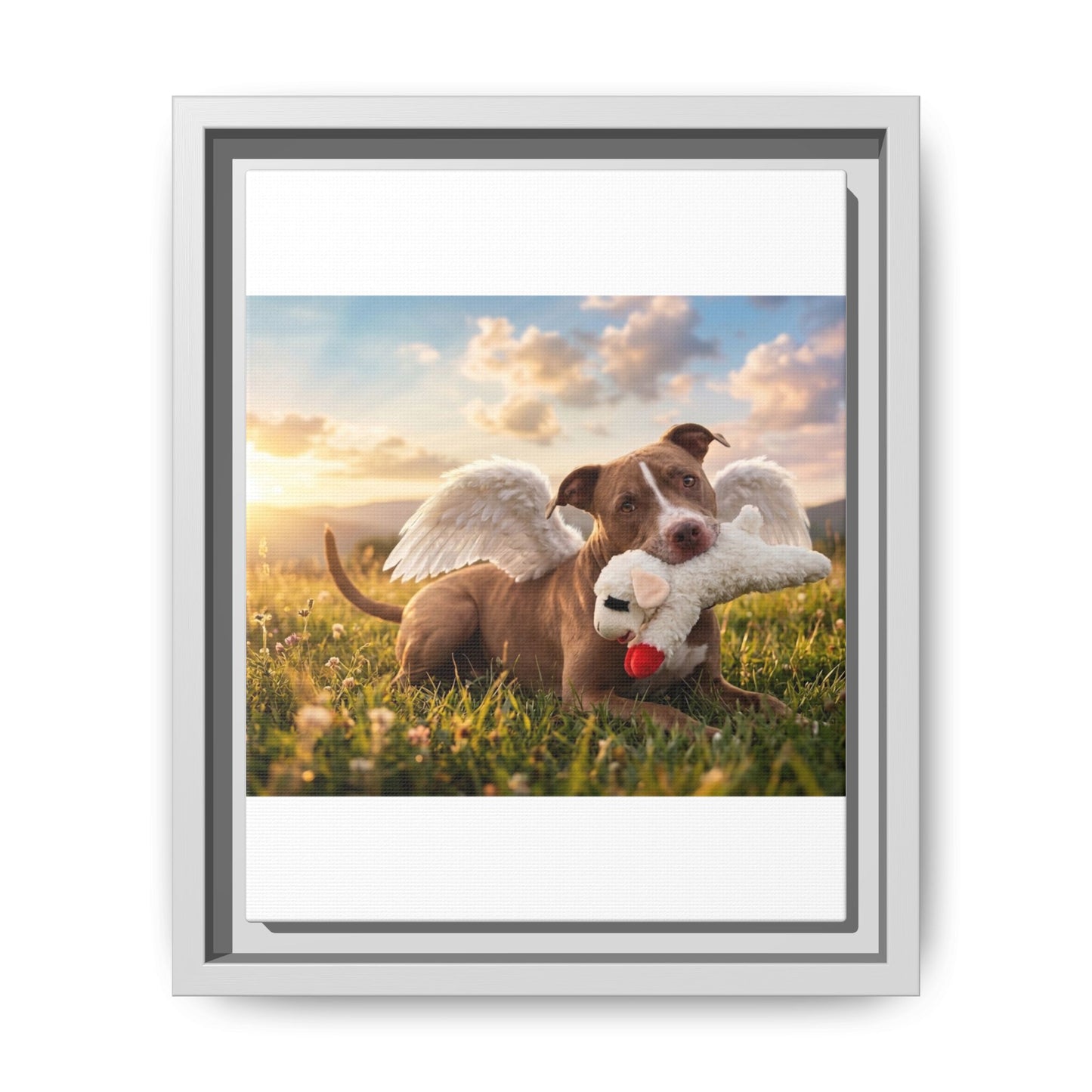 Memorial Pet Photo Canvas — Custom Framed Dog Tribute