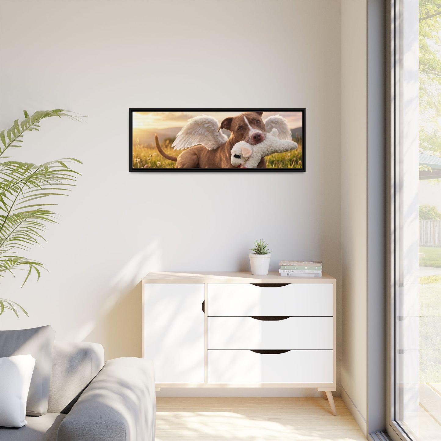 Memorial Pet Photo Canvas — Custom Framed Dog Tribute