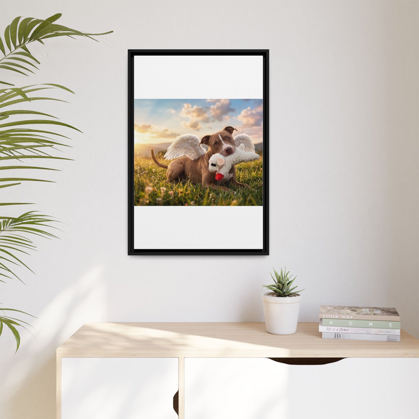 Memorial Pet Photo Canvas — Custom Framed Dog Tribute