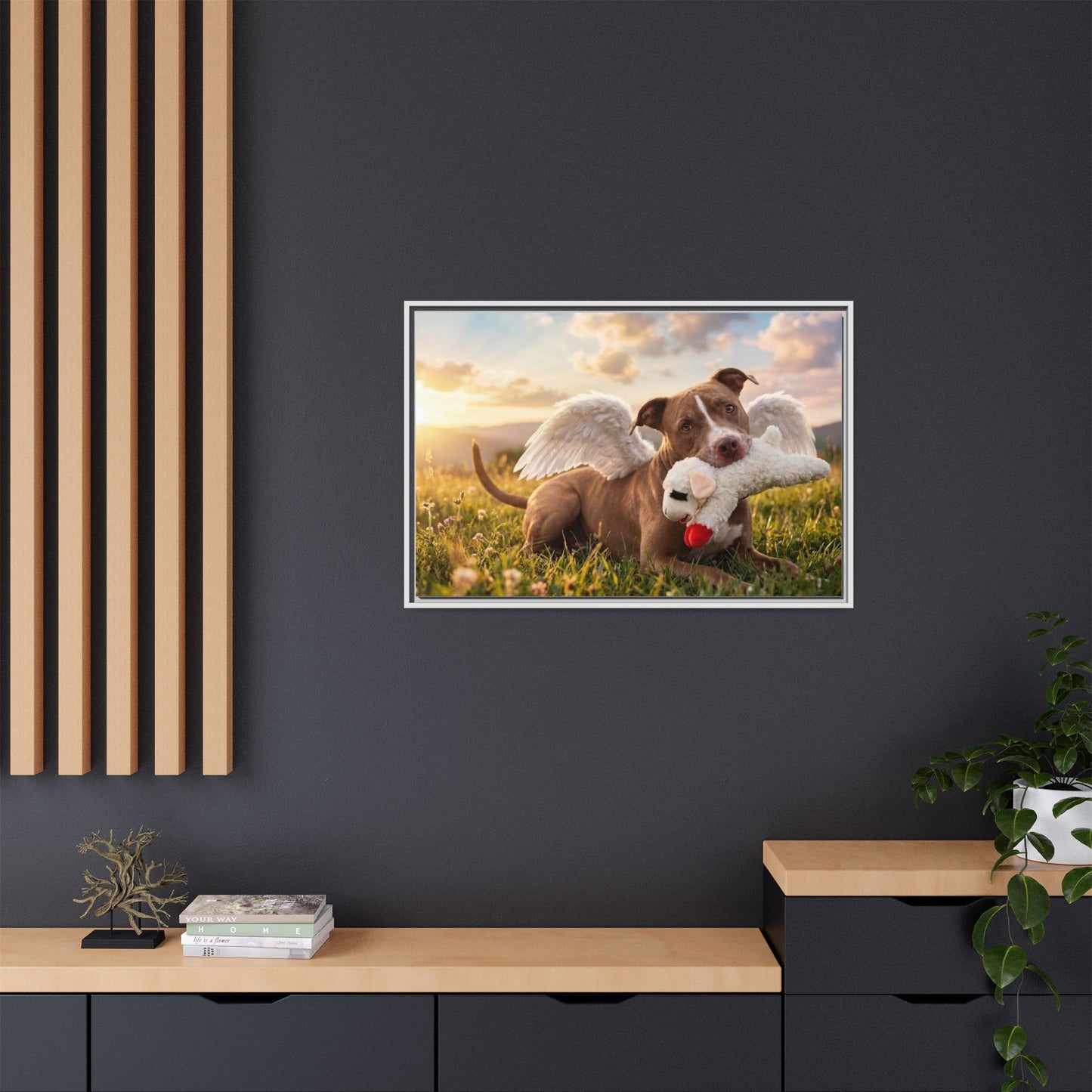 Memorial Pet Photo Canvas — Custom Framed Dog Tribute