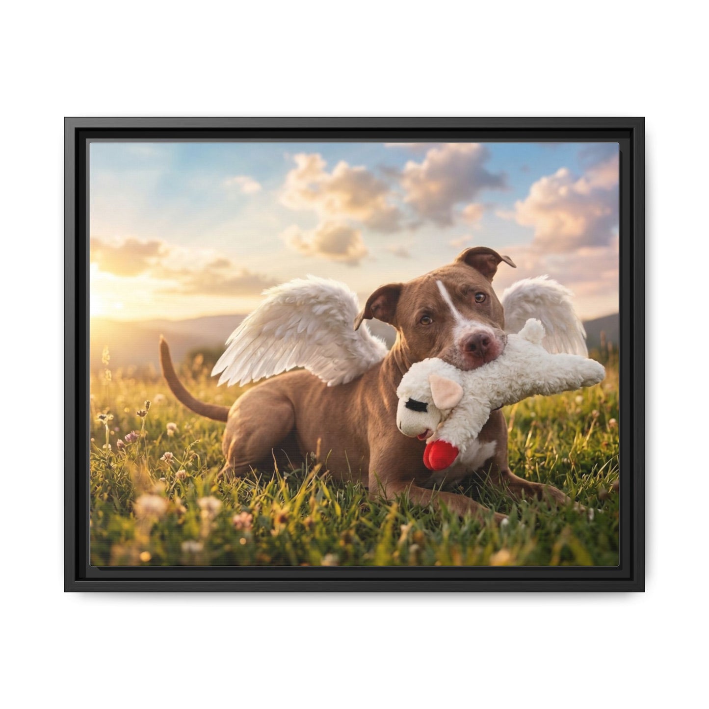 Memorial Pet Photo Canvas — Custom Framed Dog Tribute