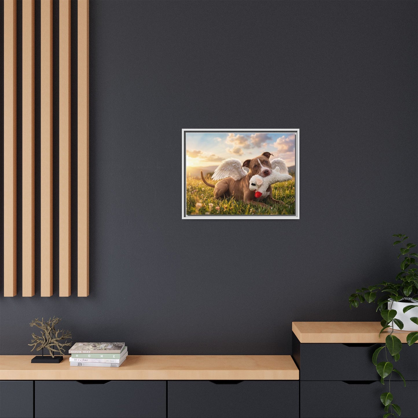 Memorial Pet Photo Canvas — Custom Framed Dog Tribute