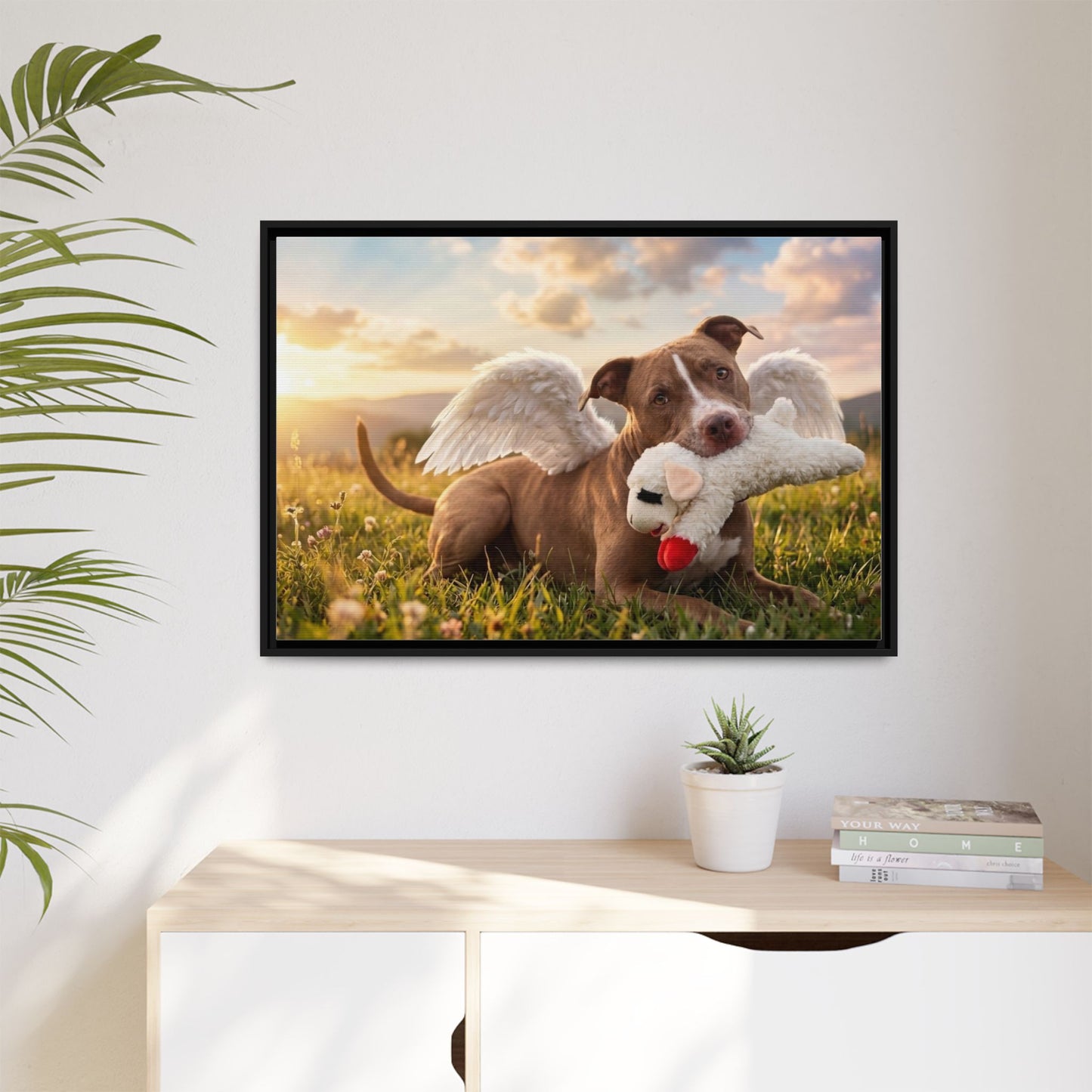 Memorial Pet Photo Canvas — Custom Framed Dog Tribute
