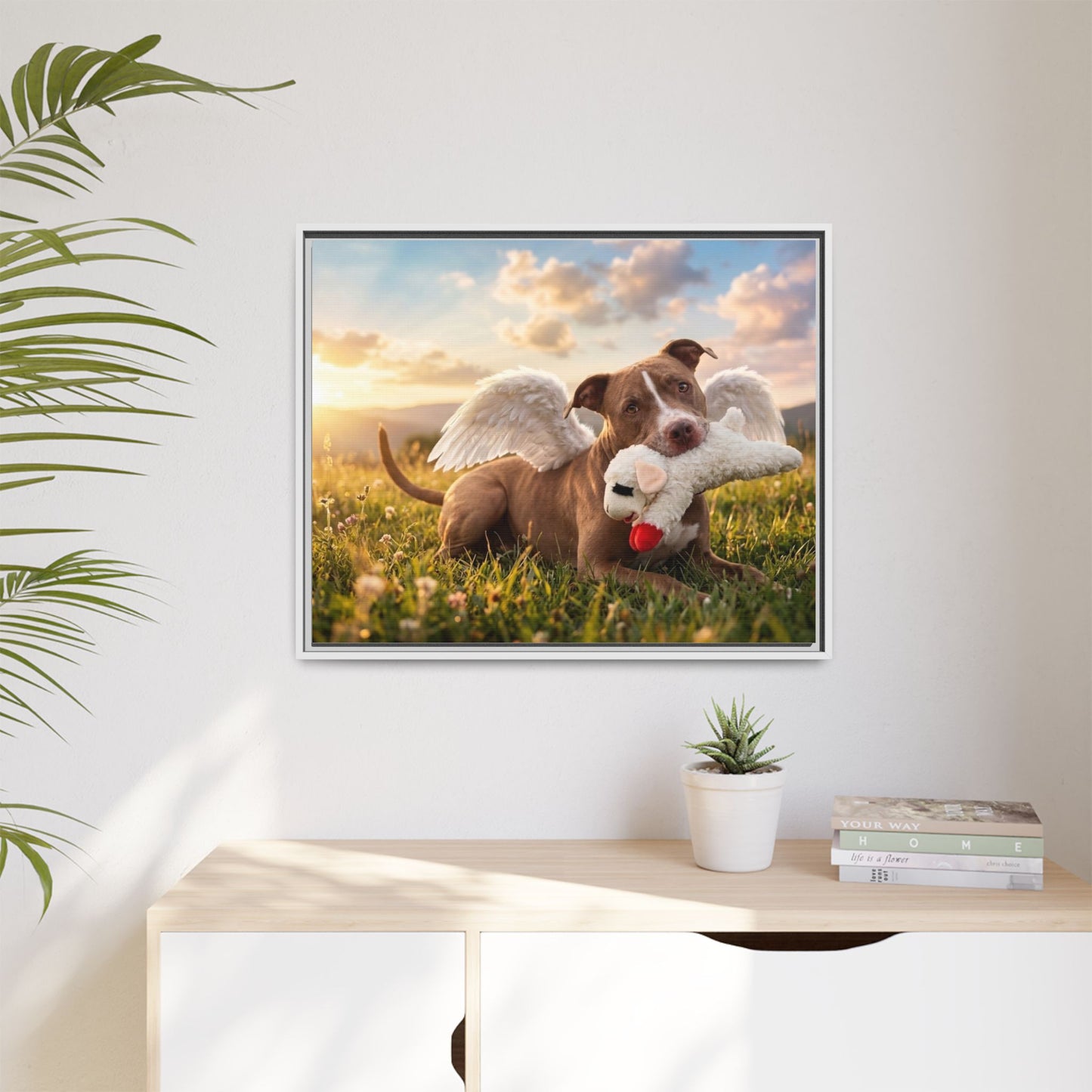 Memorial Pet Photo Canvas — Custom Framed Dog Tribute