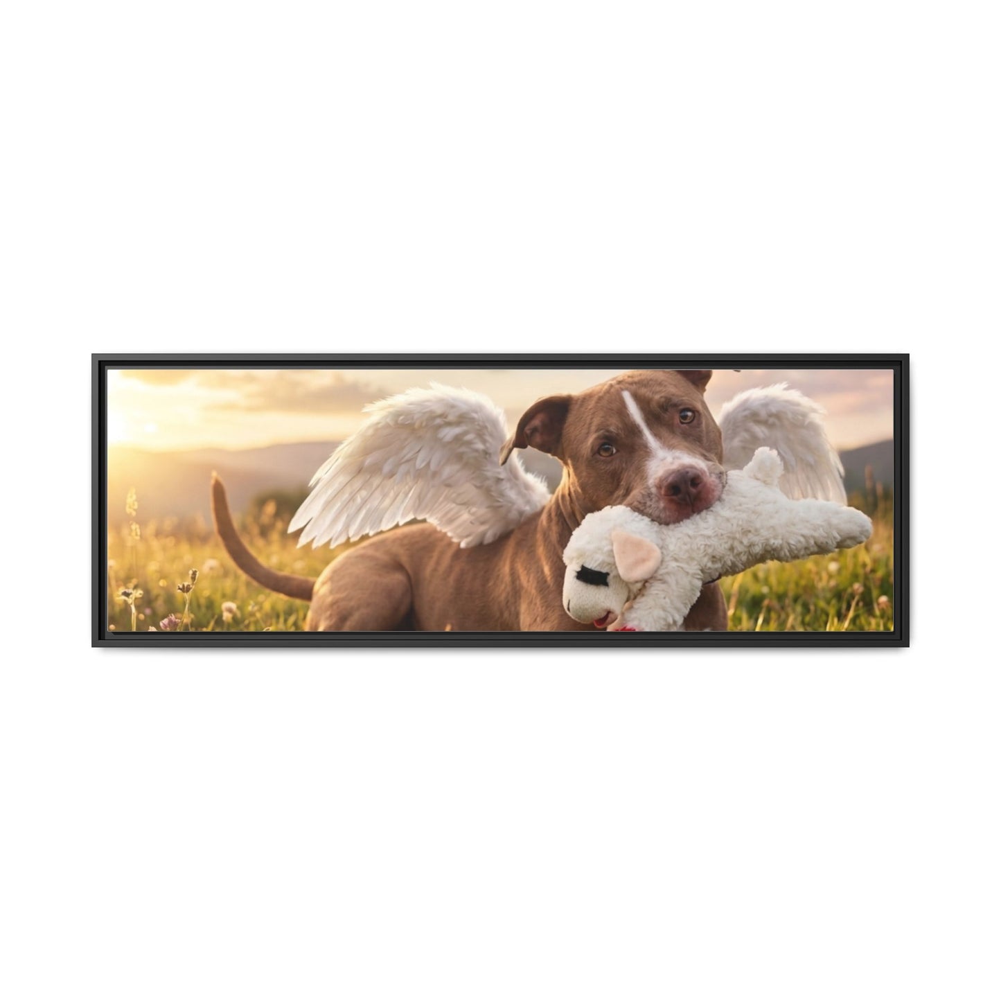 Memorial Pet Photo Canvas — Custom Framed Dog Tribute