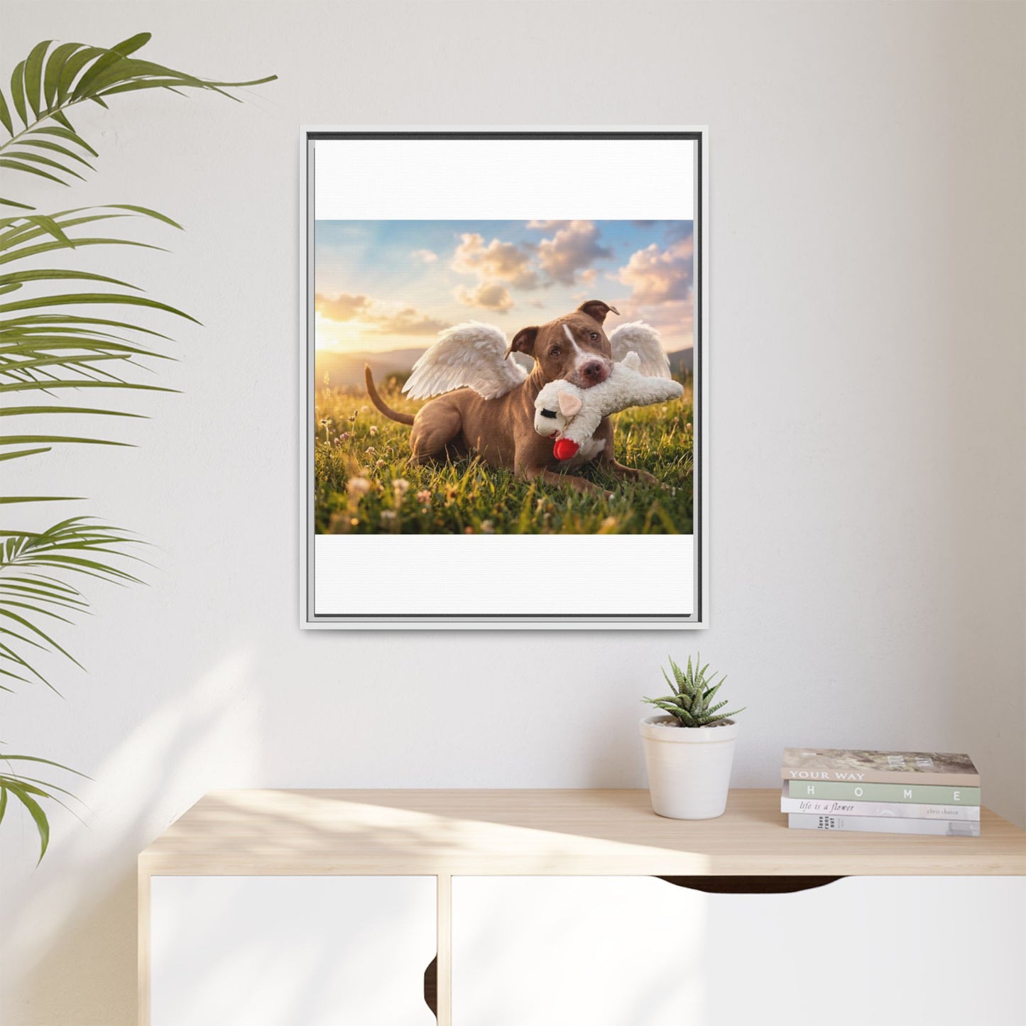 Memorial Pet Photo Canvas — Custom Framed Dog Tribute