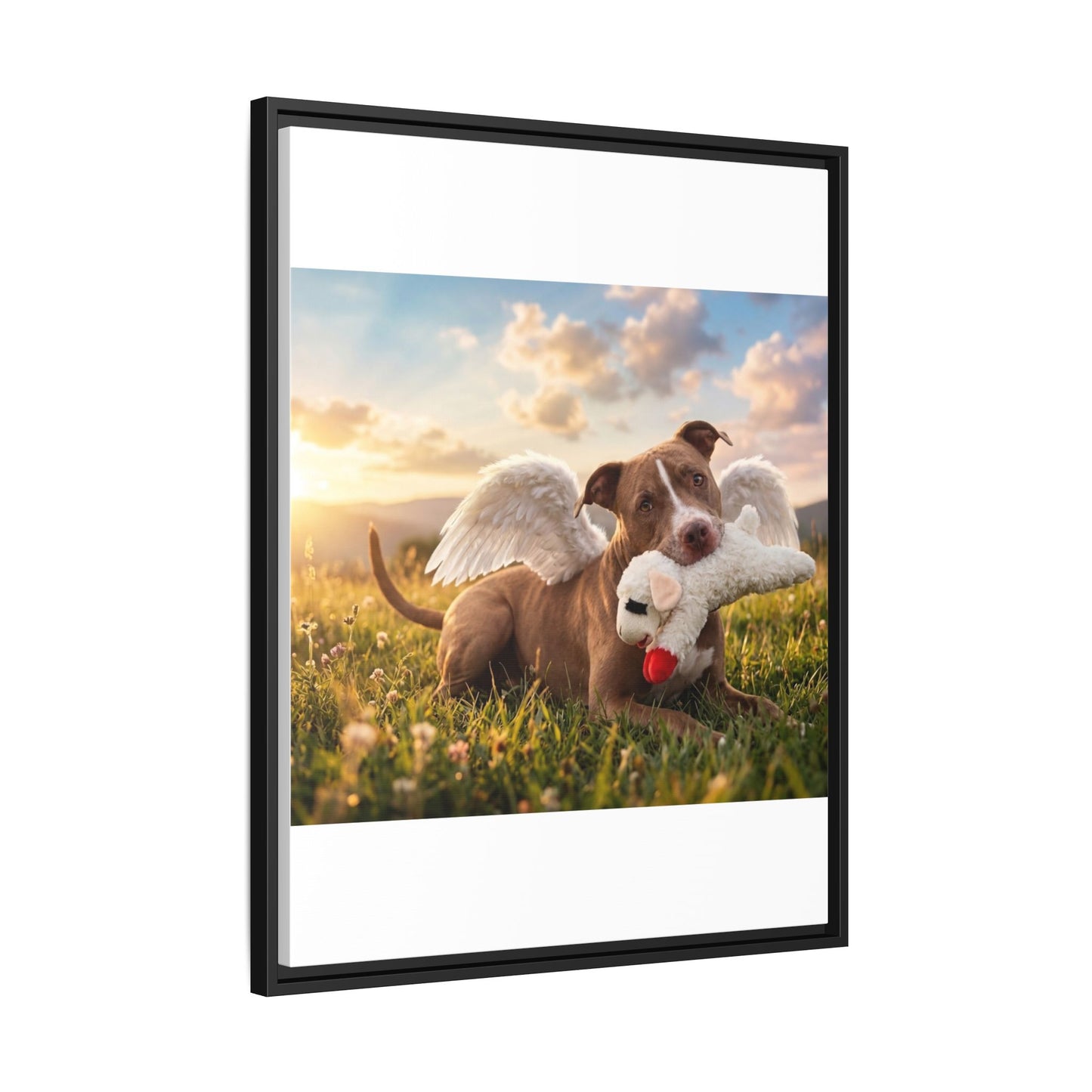 Memorial Pet Photo Canvas — Custom Framed Dog Tribute