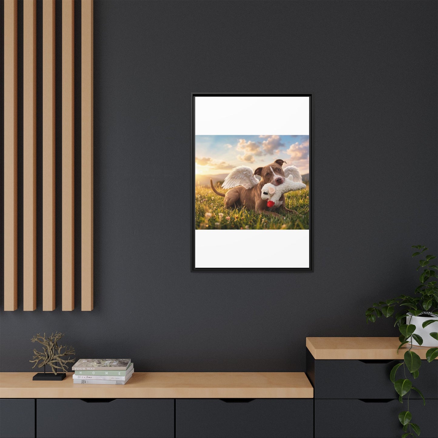 Memorial Pet Photo Canvas — Custom Framed Dog Tribute