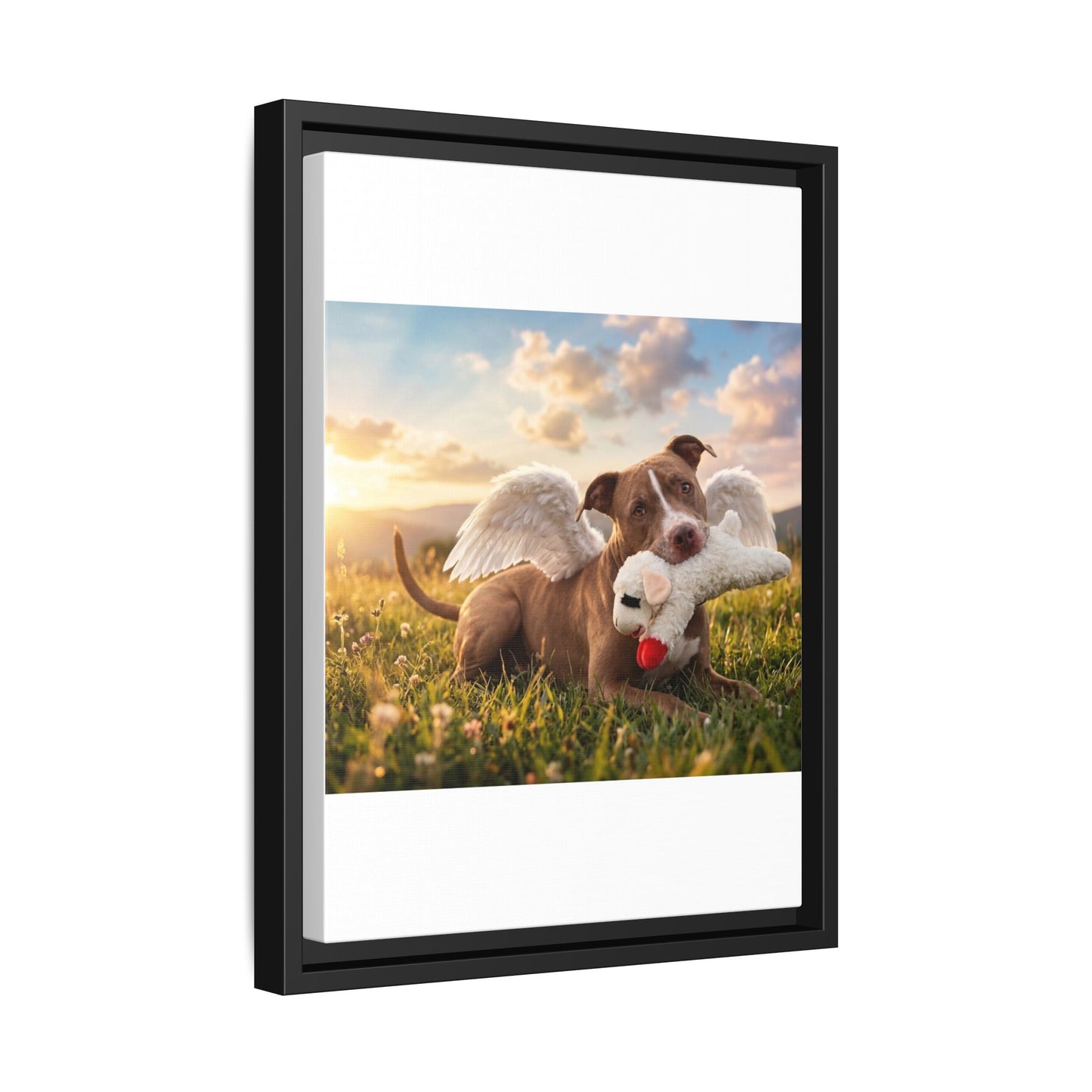 Memorial Pet Photo Canvas — Custom Framed Dog Tribute