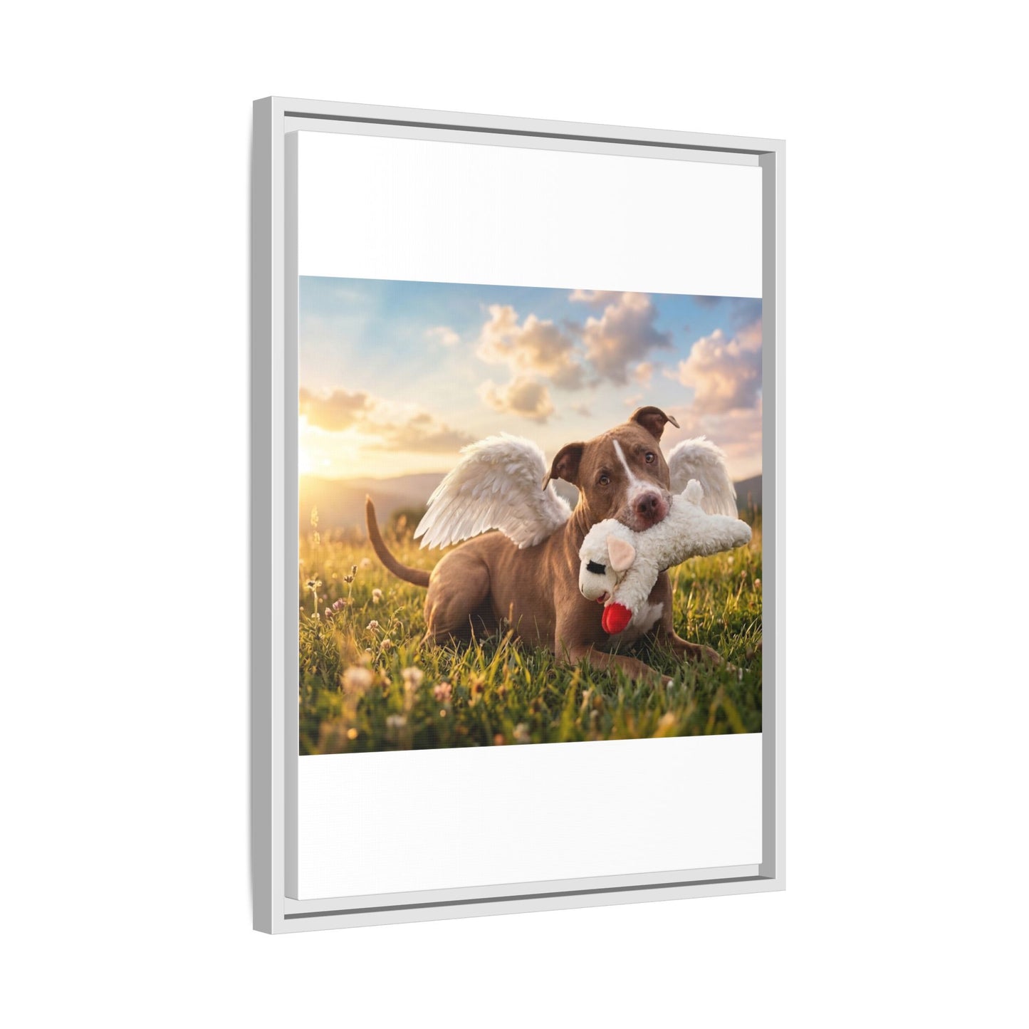 Memorial Pet Photo Canvas — Custom Framed Dog Tribute
