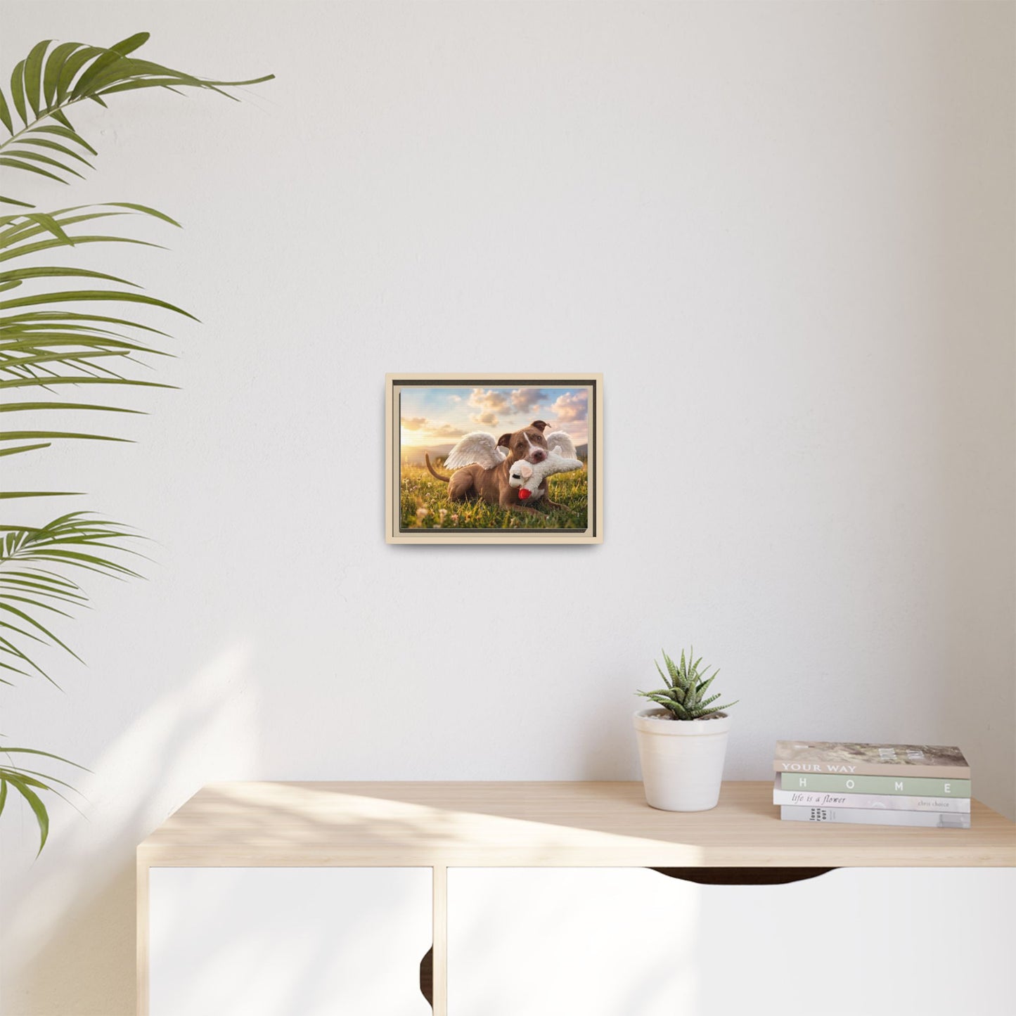 Memorial Pet Photo Canvas — Custom Framed Dog Tribute