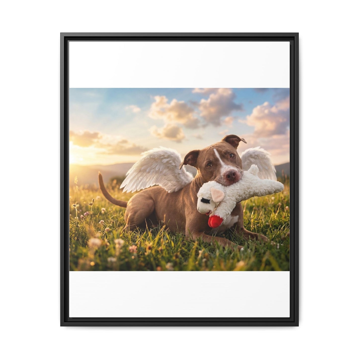 Memorial Pet Photo Canvas — Custom Framed Dog Tribute