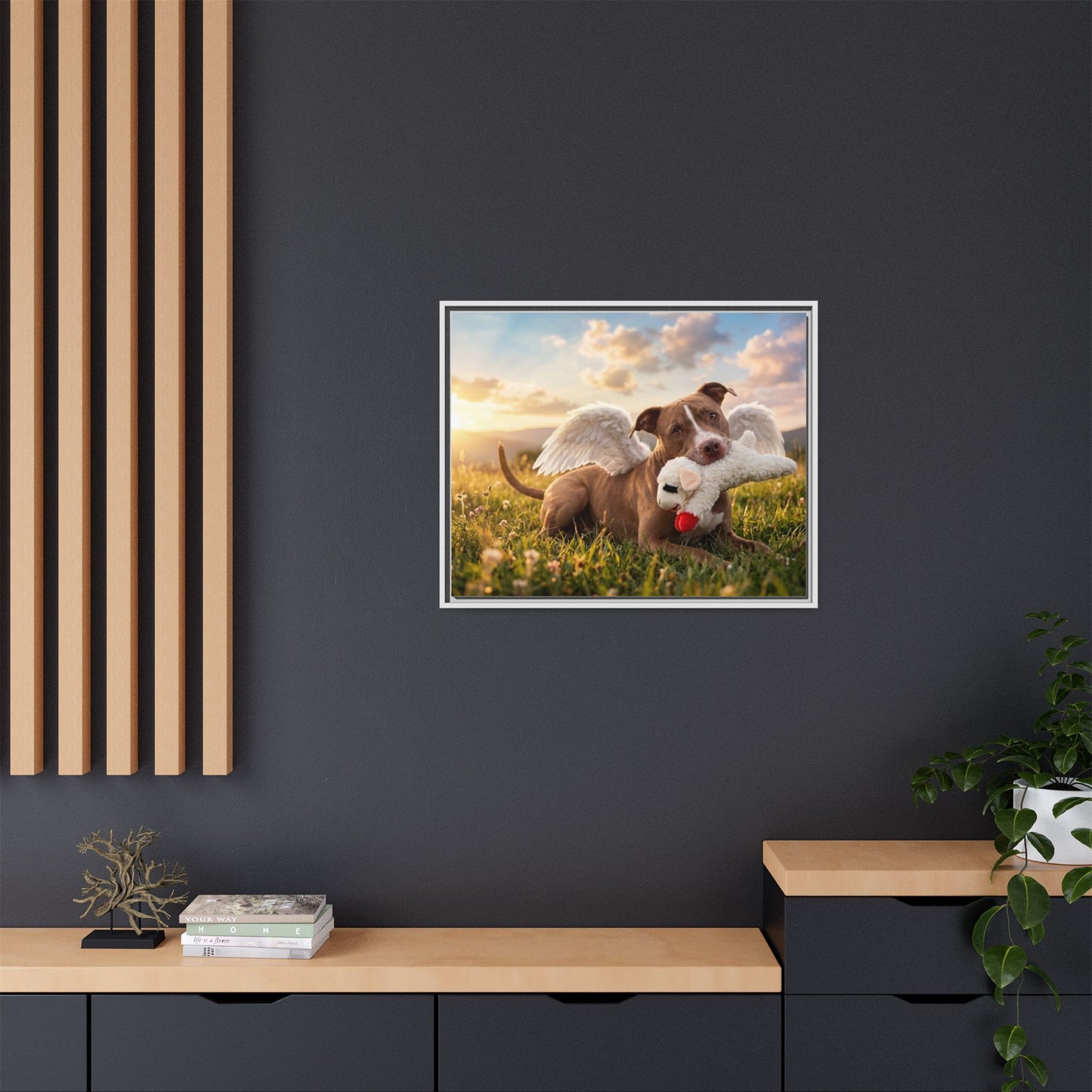 Memorial Pet Photo Canvas — Custom Framed Dog Tribute