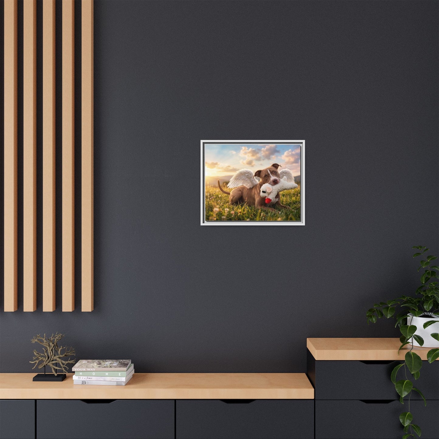 Memorial Pet Photo Canvas — Custom Framed Dog Tribute