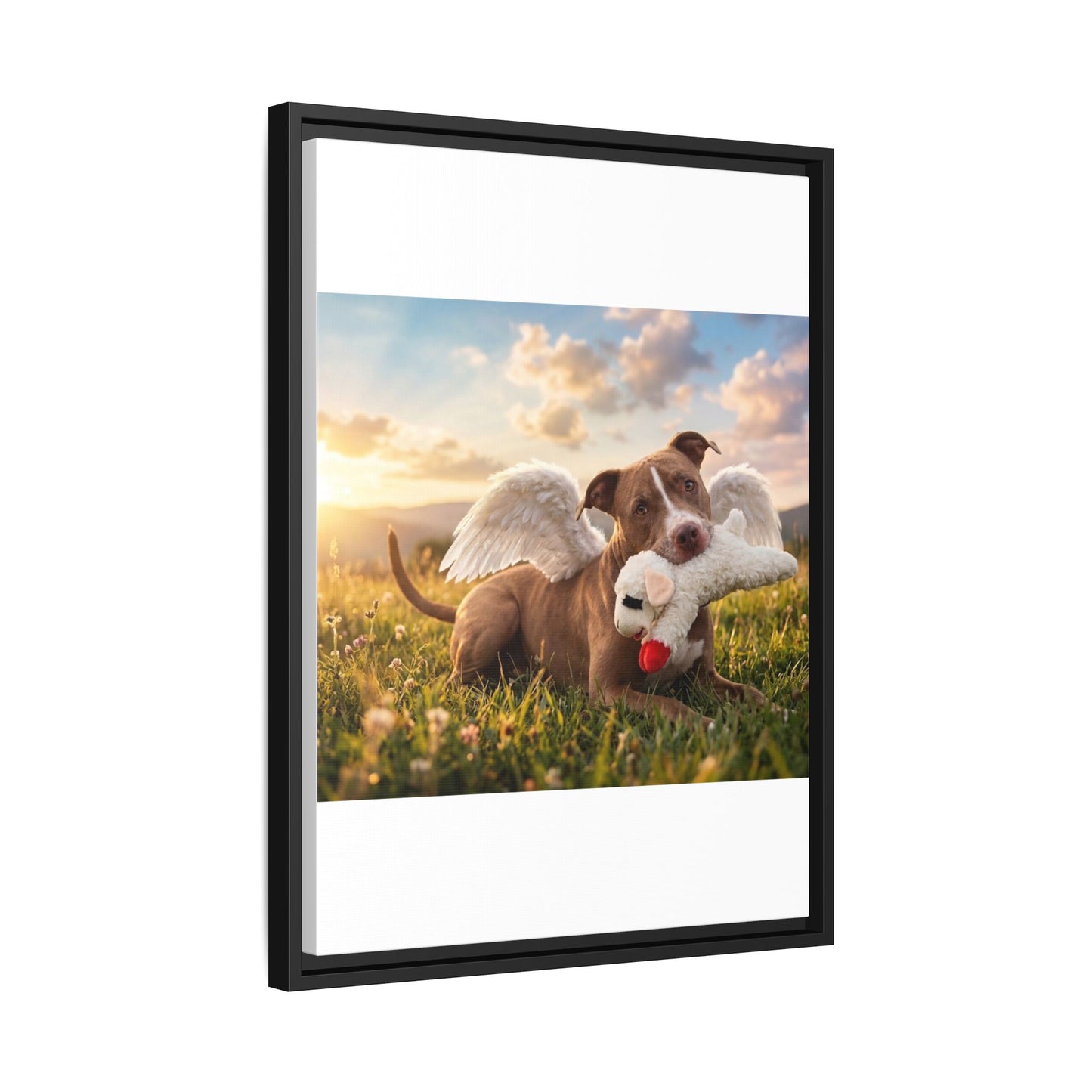 Memorial Pet Photo Canvas — Custom Framed Dog Tribute