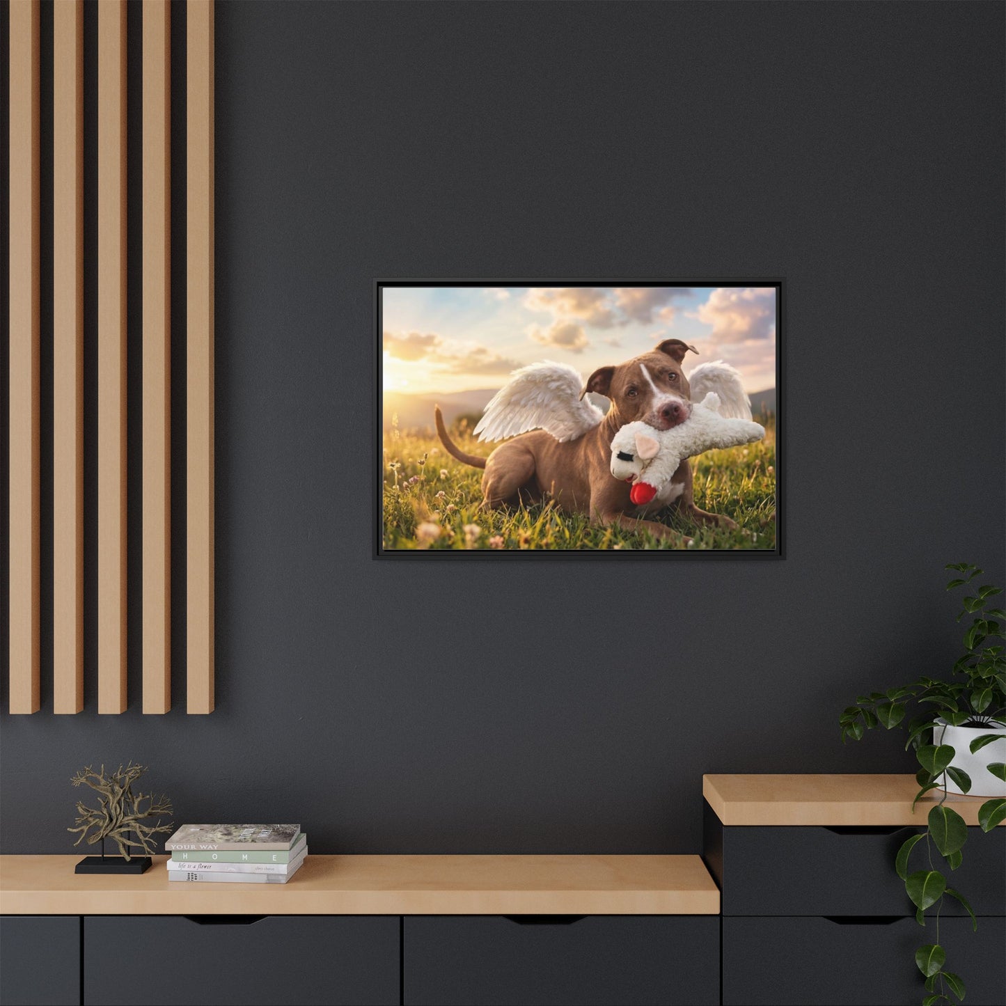 Memorial Pet Photo Canvas — Custom Framed Dog Tribute